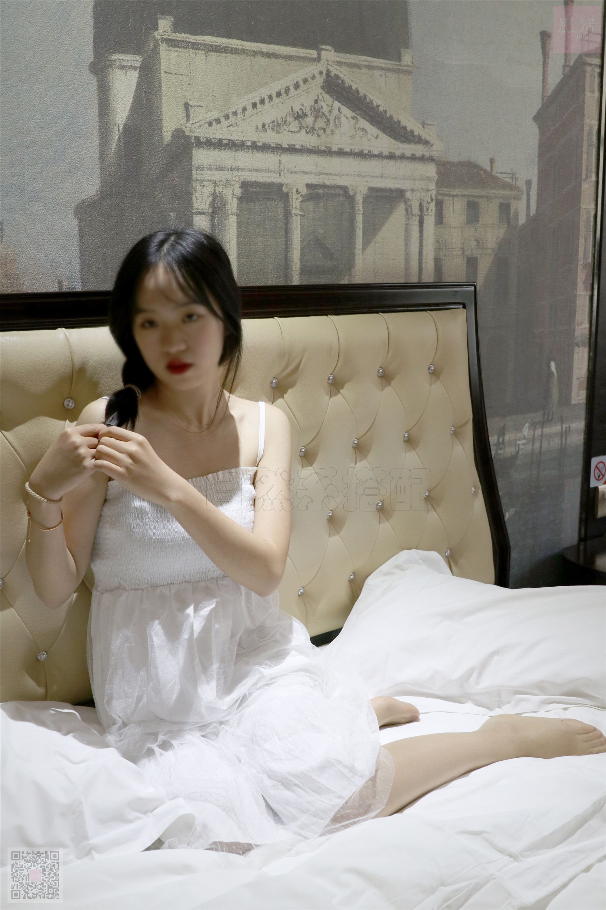 SiHua思话  SH033 子琦 麻花辫女孩的白色连衣裙